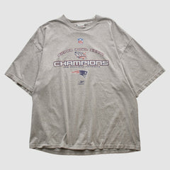 New England Patriots Reebok 2002 T-shirt Heather Gray Vintage | Fanatics