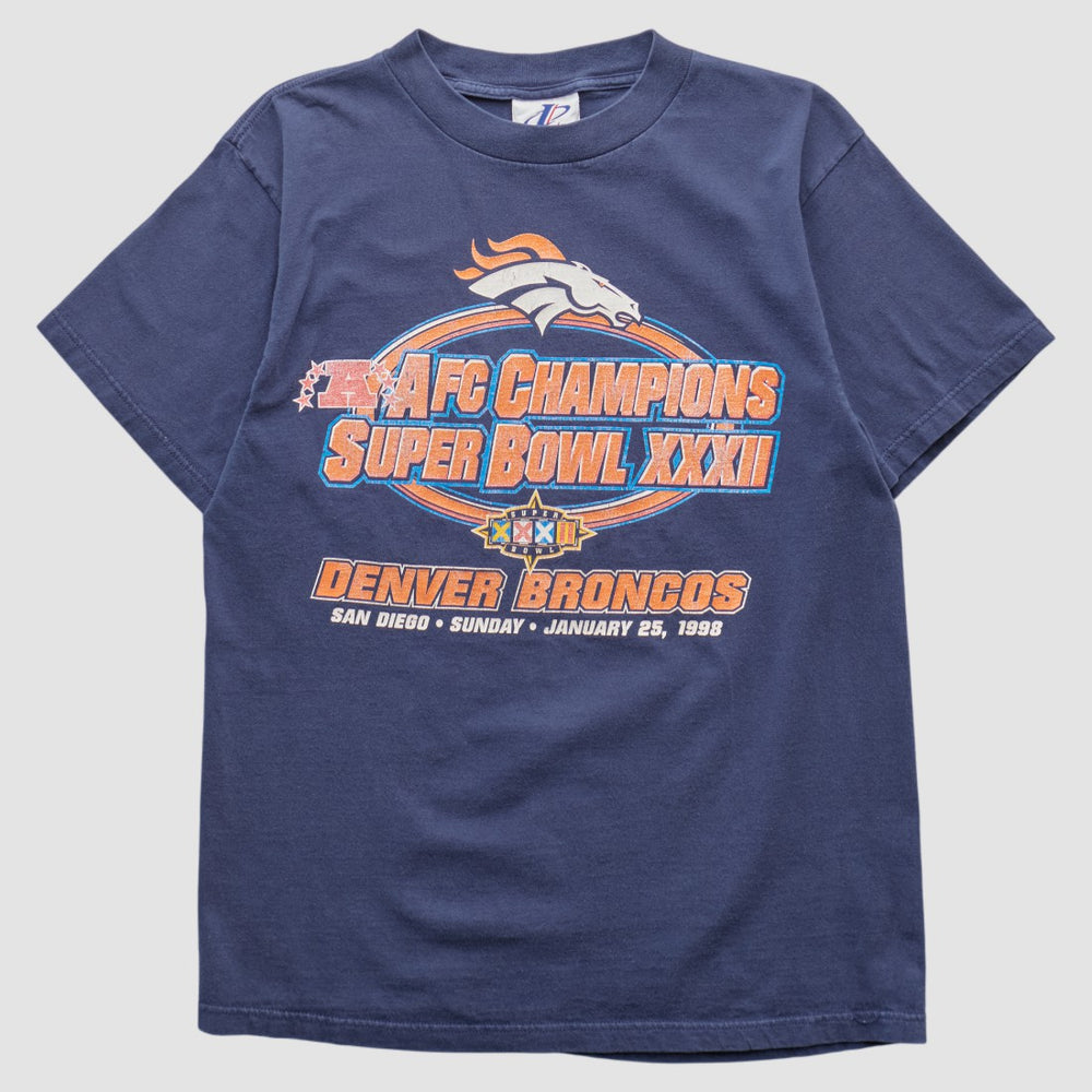 Denver Broncos Logo Athletic 1998 T-shirt Navy Vintage | Fanatics
