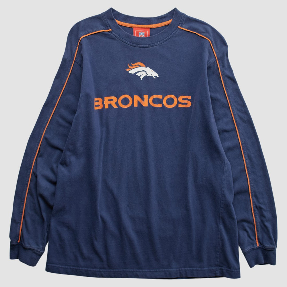 Denver Broncos NFL 2000s Long Sleeve T-shirt Navy Vintage | Fanatics