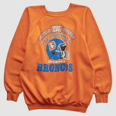 Denver Broncos Trench 1987 Pullover Sweatshirt Orange Vintage | Fanatics