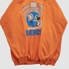 Denver Broncos Trench 1987 Pullover Sweatshirt Orange Vintage | Fanatics