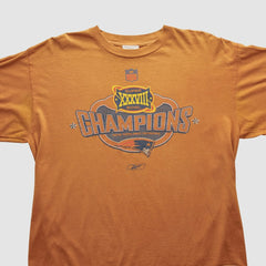 New England Patriots Reebok 2004 Long Sleeve T-shirt Orange Vintage | Fanatics