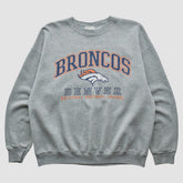 Denver Broncos Lee Sport 90s Pullover Sweatshirt Heather Gray Vintage | Fanatics