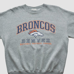 Denver Broncos Lee Sport 90s Pullover Sweatshirt Heather Gray Vintage | Fanatics