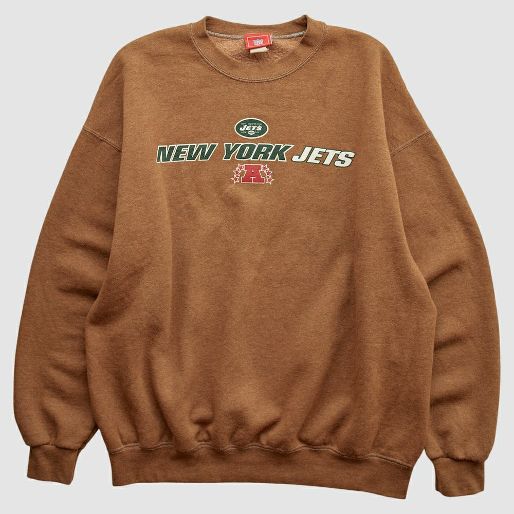 New York Jets NFL 2000s Pullover Sweatshirt Brown Vintage | Fanatics