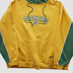 Green Bay Packers Reebok 2000s Hooded Pullover Sweatshirt Yellow Vintage | Fanatics
