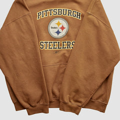 Pittsburgh Steelers Reebok 2000s Hooded Pullover Sweatshirt Brown Vintage | Fanatics