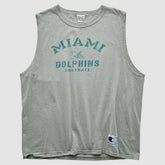Miami Dolphins Champion 2000s Tank Heather Gray Vintage | Fanatics