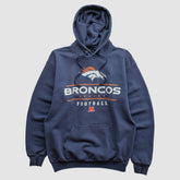 Denver Broncos NFL 2000s Hooded Pullover Sweatshirt Navy Vintage | Fanatics