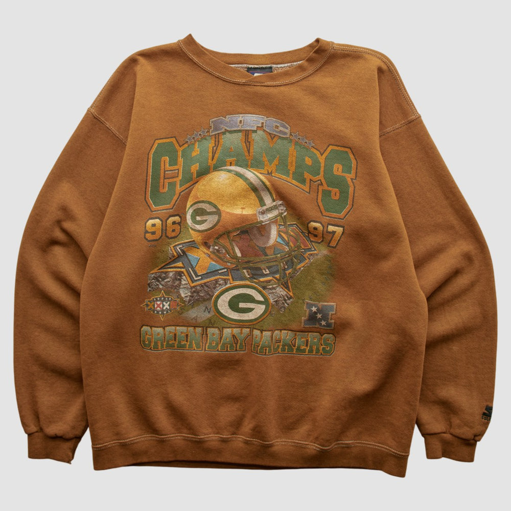 Green Bay Packers Starter 1997 Pullover Sweatshirt Brown Vintage | Fanatics