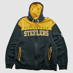Pittsburgh Steelers NFL 2010s Hooded Full Zip Sweatshirt Black Vintage | Fanatics