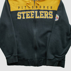 Pittsburgh Steelers NFL 2010s Hooded Full Zip Sweatshirt Black Vintage | Fanatics