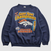 Denver Broncos Logo 7 1999 Pullover Sweatshirt Navy Vintage | Fanatics