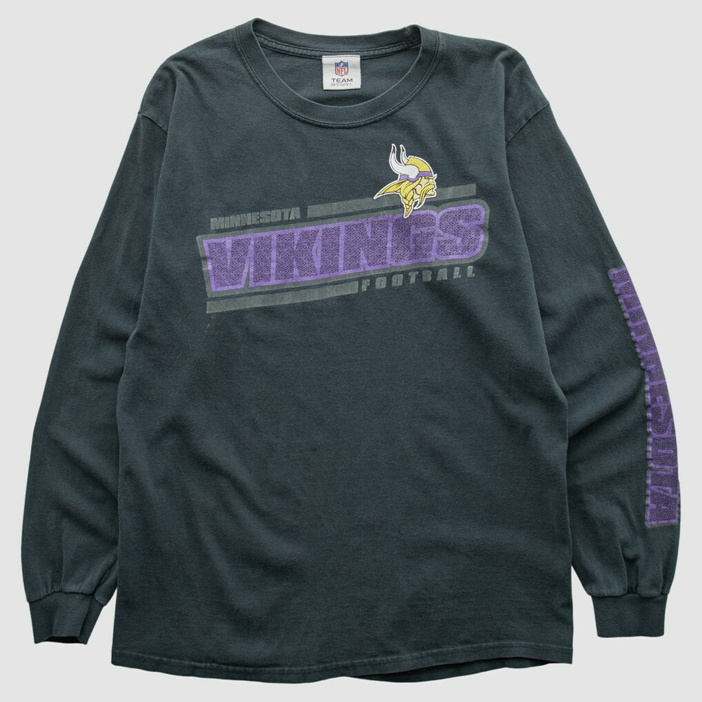 Minnesota Vikings NFL 2010s Long Sleeve T-shirt Charcoal Vintage | Fanatics