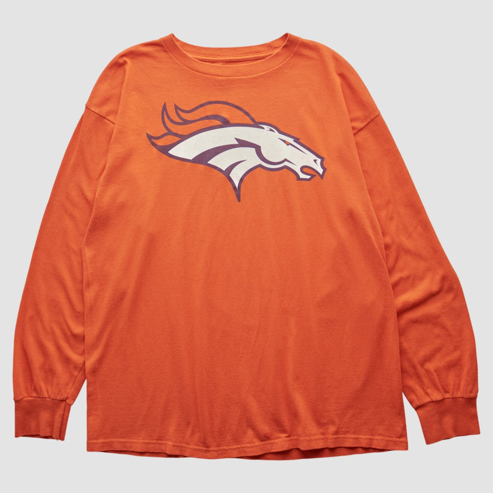 Denver Broncos NFL 2000s Long Sleeve T-shirt Orange Vintage | Fanatics