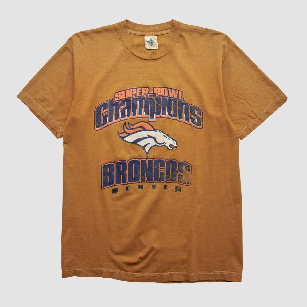 Denver Broncos Tour Champ 90s T-shirt Tan Vintage | Fanatics