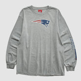 New England Patriots NFL 2000s Long Sleeve T-shirt Heather Gray Vintage | Fanatics