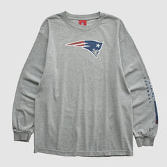 New England Patriots NFL 2000s Long Sleeve T-shirt Heather Gray Vintage | Fanatics