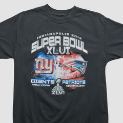 Superbowl XLVI 2012 T-shirt Black Vintage | Fanatics
