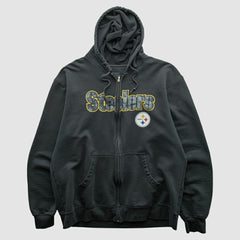 Pittsburgh Steelers Reebok 2000s Hooded Full Zip Sweatshirt Charcoal Vintage | Fanatics