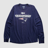 New England Patriots Reebok 2000s Long Sleeve T-shirt Navy Vintage | Fanatics