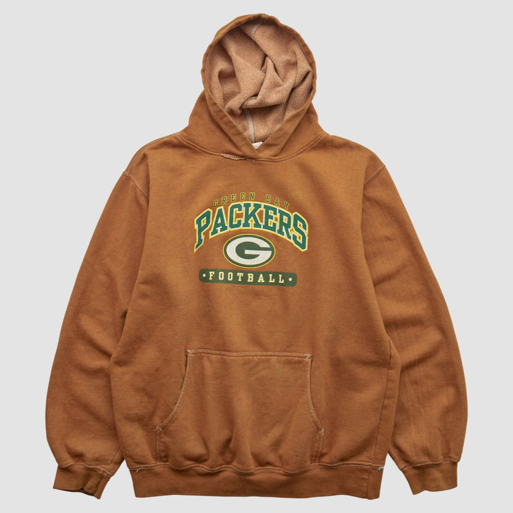 Green Bay Packers NFL 2000s Hooded Pullover Sweatshirt Brown Vintage | Fanatics