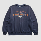 Denver Broncos Lee Apparel 2001 Pullover Sweatshirt Navy Vintage | Fanatics