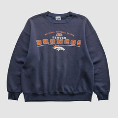 Denver Broncos Lee Apparel 2001 Pullover Sweatshirt Navy Vintage | Fanatics