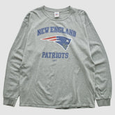 New England Patriots NFL 2000s Long Sleeve T-shirt Heather Gray Vintage | Fanatics
