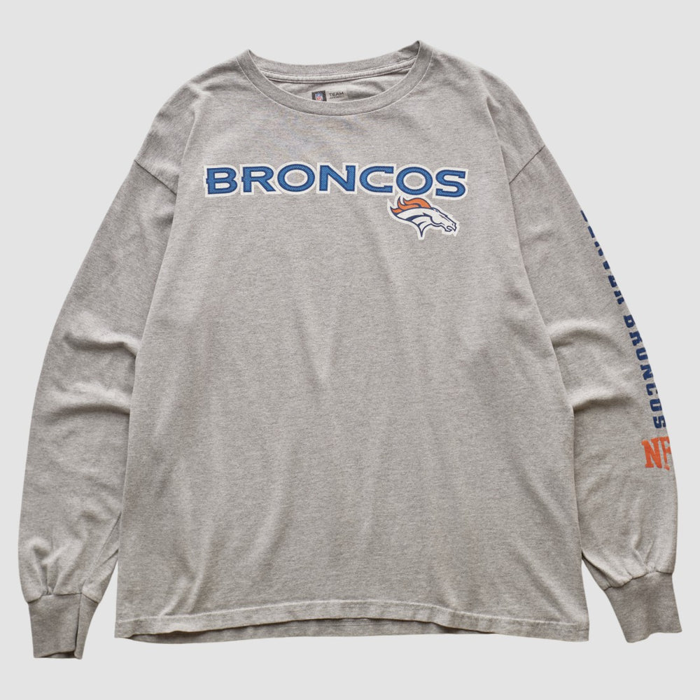Denver Broncos NFL 2000s Long Sleeve T-shirt Heather Gray Vintage | Fanatics