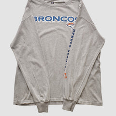 Denver Broncos NFL 2000s Long Sleeve T-shirt Heather Gray Vintage | Fanatics