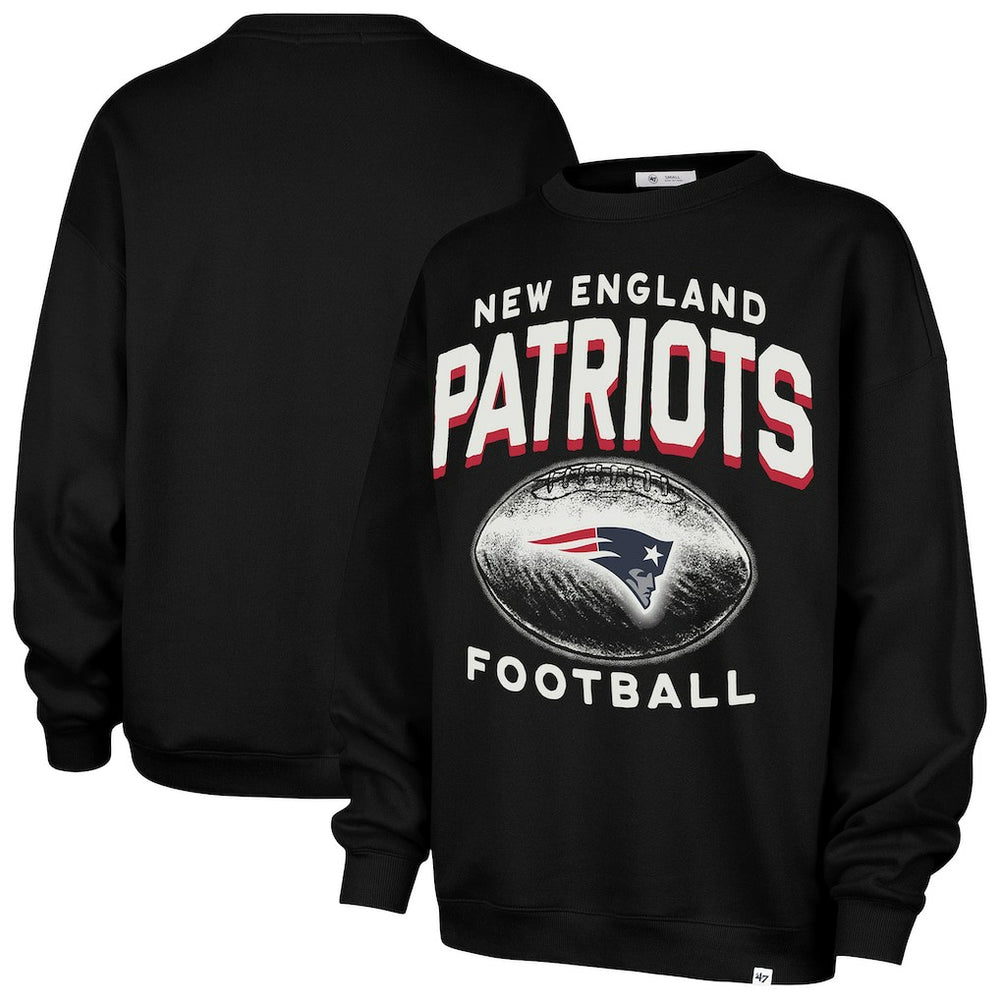 New England Patriots '47 Women's Arch Cloud Oversized Sweatshirt Black | 47 brand