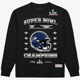 Seattle Seahawks Super Bowl LX Champions Helmet Sweatshirt Black | Mitchell & Ness