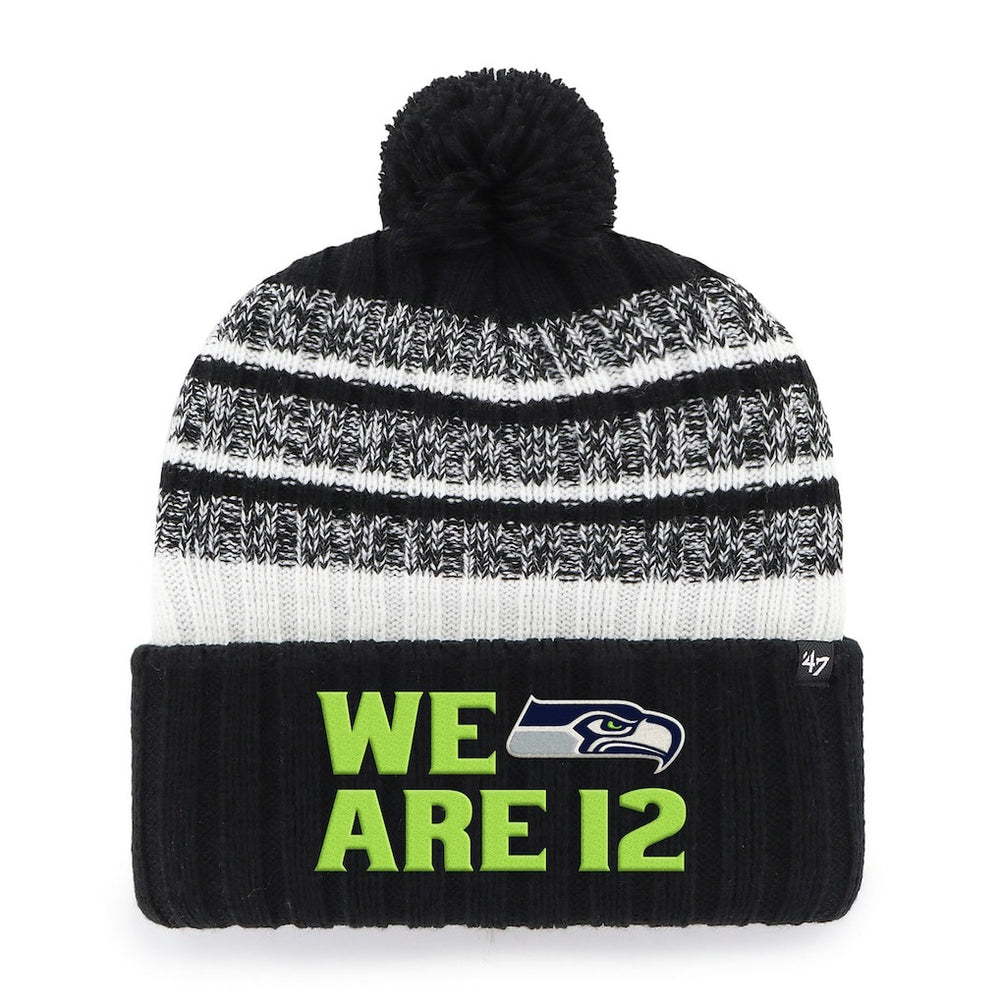 Seattle Seahawks '47 Local Cuffed Knit Hat with Pom Black | 47 brand