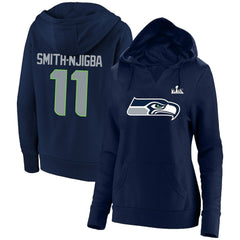 Jaxon Smith-Njigba Seattle Seahawks Women's Super Bowl LX Champions Plus Size Name & Number Fleece Hoodie College Navy | Fanatics