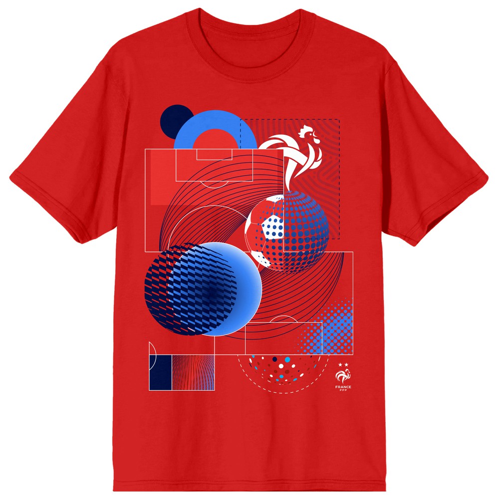 France National Team Abstract Art T-Shirt Red - FIFA World CUP