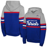 New England Patriots Throwback Head Coach Pullover Hoodie Royal | Mitchell & Ness