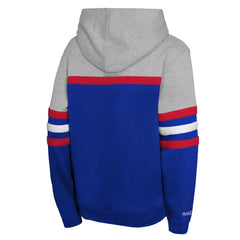 New England Patriots Throwback Head Coach Pullover Hoodie Royal | Mitchell & Ness