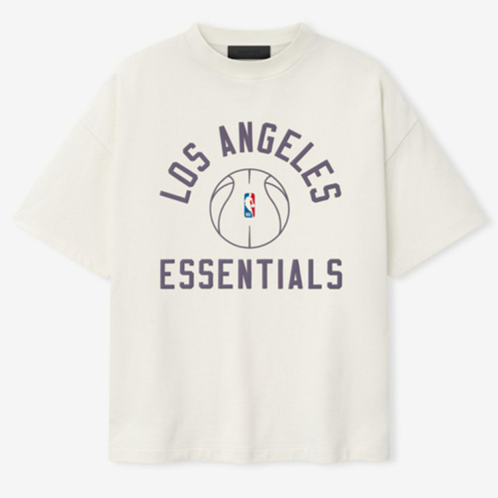 Los Angeles Lakers Fear of God x Barkley L. Hendricks Unisex 90's T-Shirt Cream - NBA