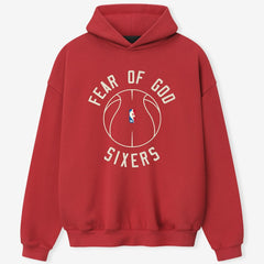 Philadelphia 76ers Fear of God x Barkley L. Hendricks Unisex 90's Hoodie Red - NBA
