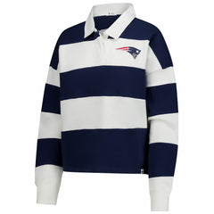 New England Patriots '47 Women's Clubhouse Hall Raven Rugby Long Sleeve T-Shirt Navy/White | 47 brand