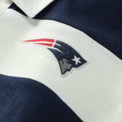New England Patriots '47 Women's Clubhouse Hall Raven Rugby Long Sleeve T-Shirt Navy/White | 47 brand