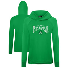 Atlanta Braves Levelwear Women's St. Patrick's Day Slender Raglan Hoodie - MLB