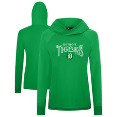 Detroit Tigers Levelwear Women's St. Patrick's Day Slender Raglan Hoodie - MLB