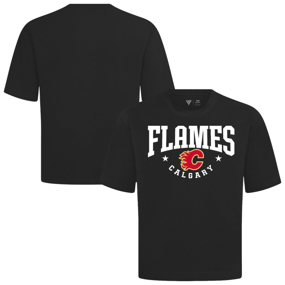Calgary Flames Levelwear Luxe Signature Knit T-Shirt - Black - NHL