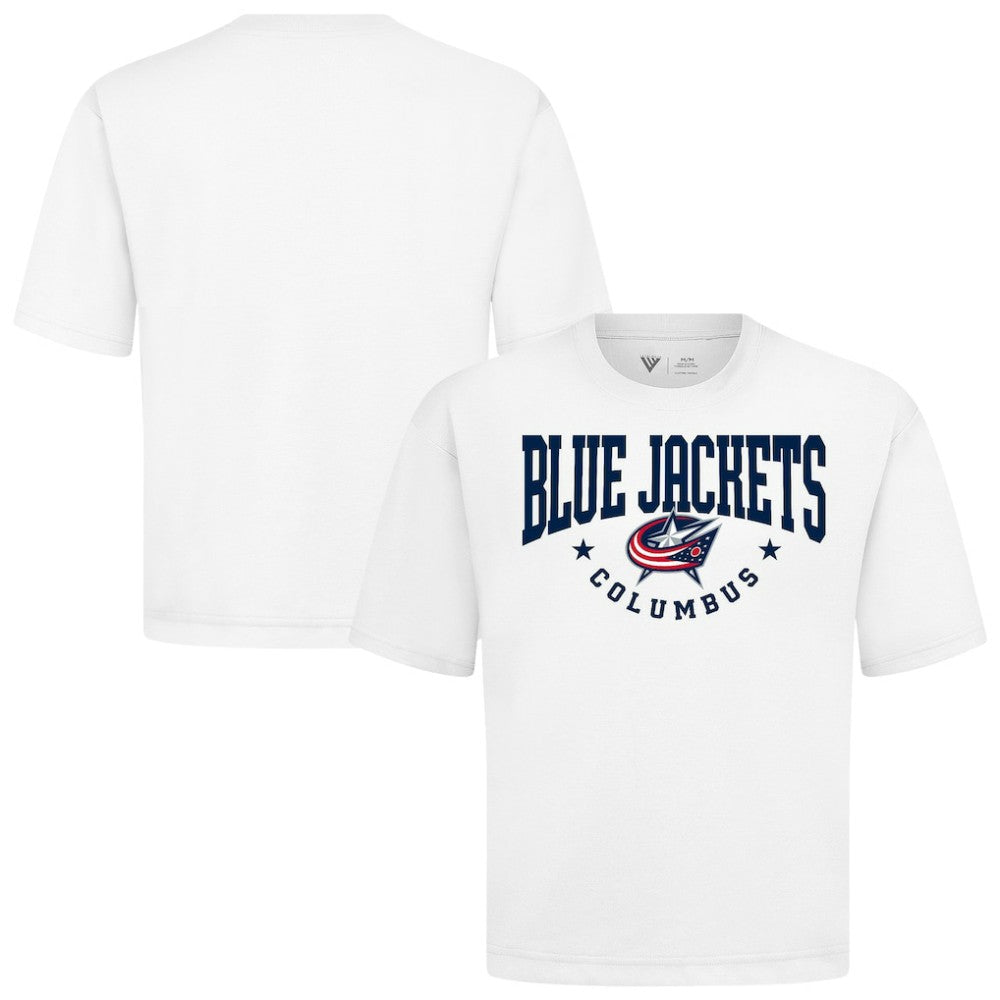 Columbus Blue Jackets Levelwear Luxe Signature Knit T-Shirt - White - NHL