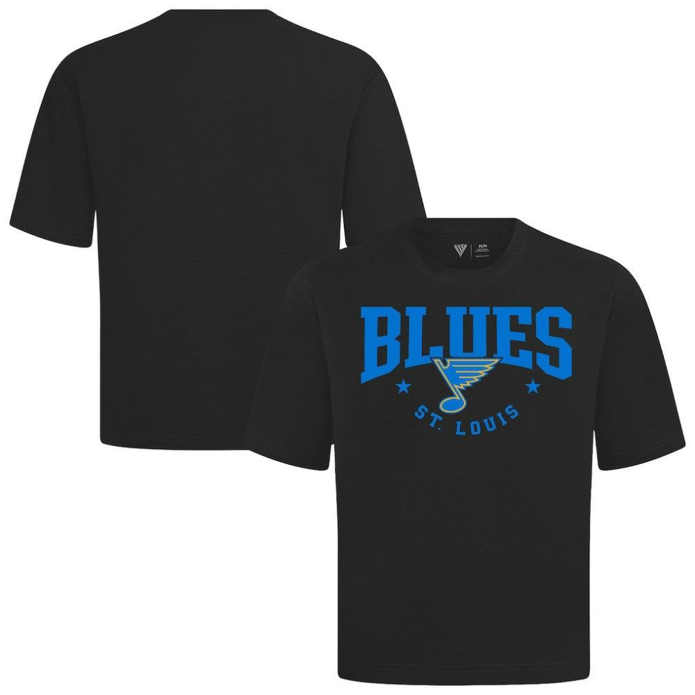 St. Louis Blues Levelwear Luxe Signature Knit T-Shirt - Black - NHL