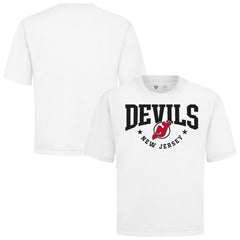 New Jersey Devils Levelwear Luxe Signature Knit T-Shirt - White - NHL