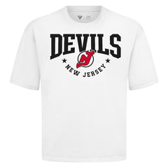 New Jersey Devils Levelwear Luxe Signature Knit T-Shirt - White - NHL