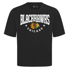 Chicago Blackhawks Levelwear Luxe Signature Knit T-Shirt - Black - NHL